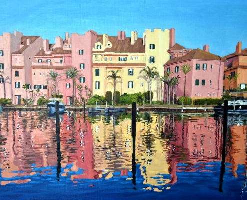 Marina de Sotogrande 2 - Óleo sobre lienzo - 100x65 cm - 2021 - Serie marinas de Sotogrande - Matute Art