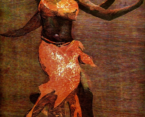 Bailarina Africana - Cuatro maderas de contrachapado estampadas sobre papel Súper Alfa. Edición de 45 ejemplares. Papel 108x75 cm - Mancha 100x70 cm - 2006 - Matute art
